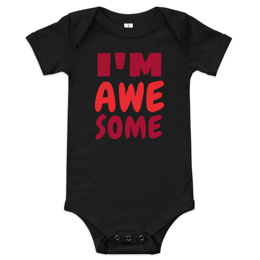 Baby short sleeve one piece Black