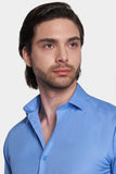 Premium Cotton Dress Shirt (Classic Blue)