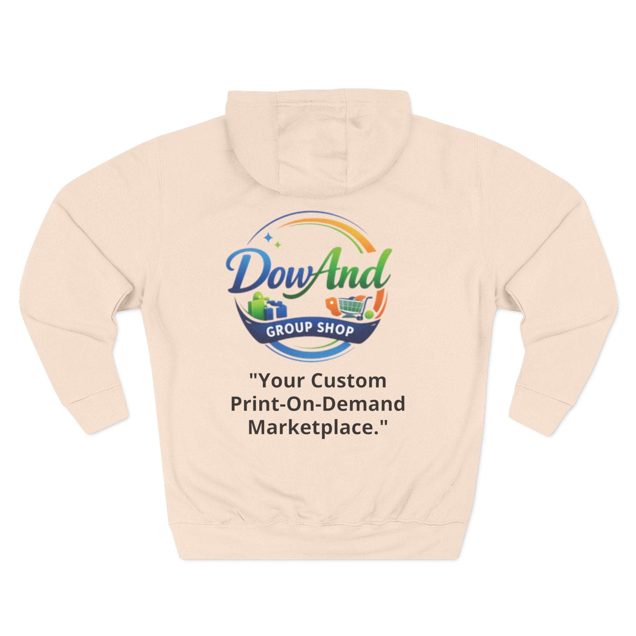 Three-Panel Fleece Hoodie — Custom Unisex Designed Comfort