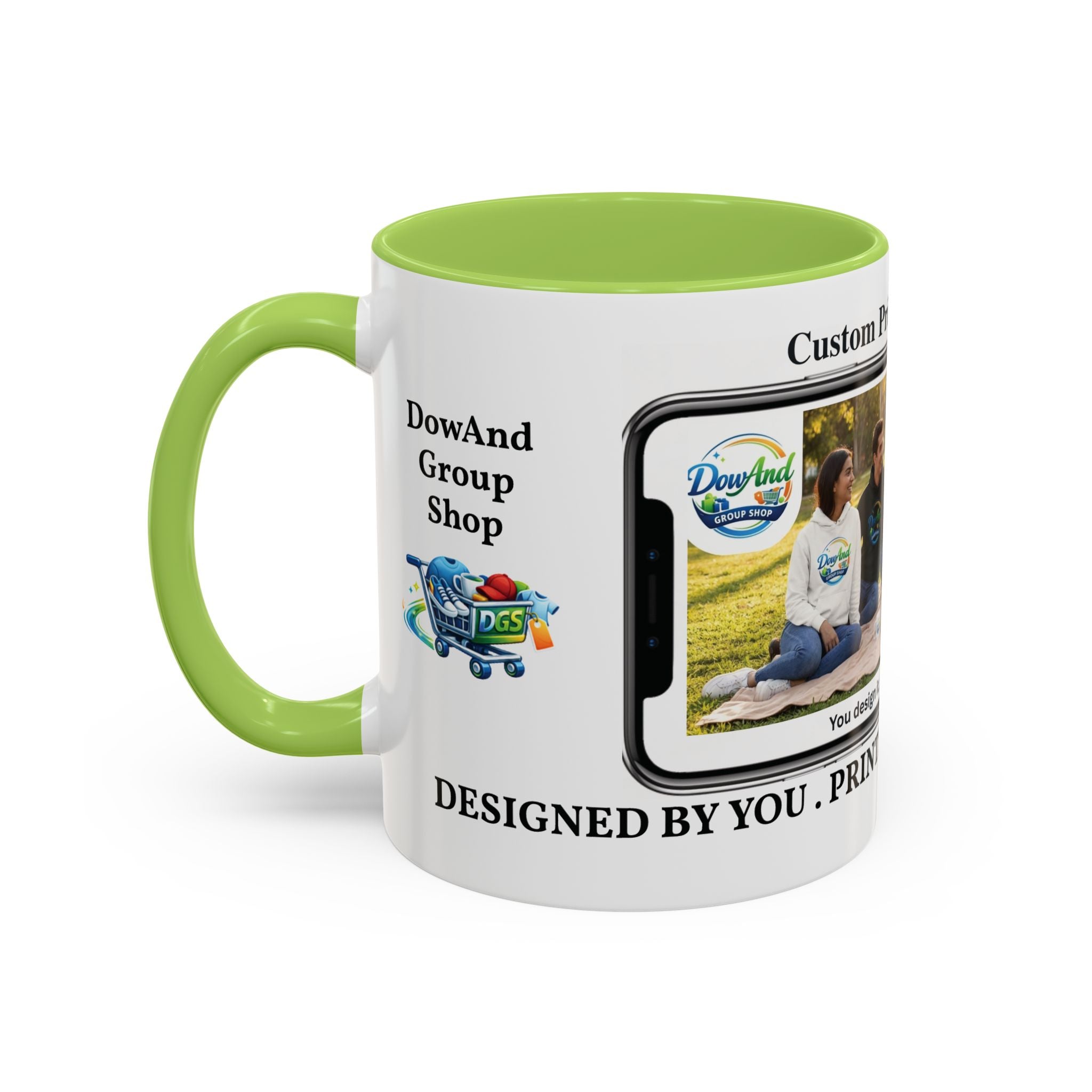 Custom Print-On-Demand Accent Coffee Mug (11/15oz) — Personalized Group Photo Design
