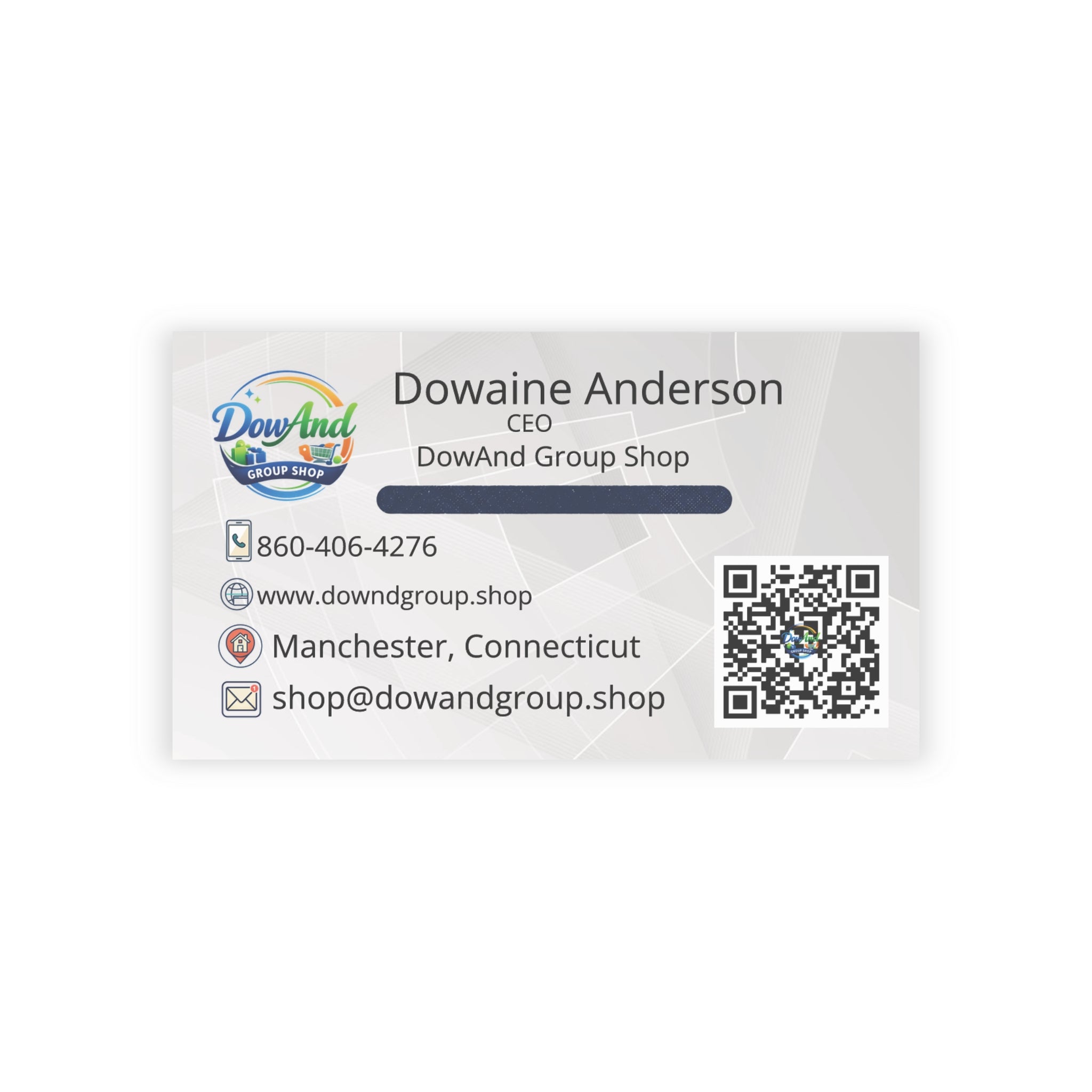 Professional CEO Business Cards — Customizable Contact Card with QR Code