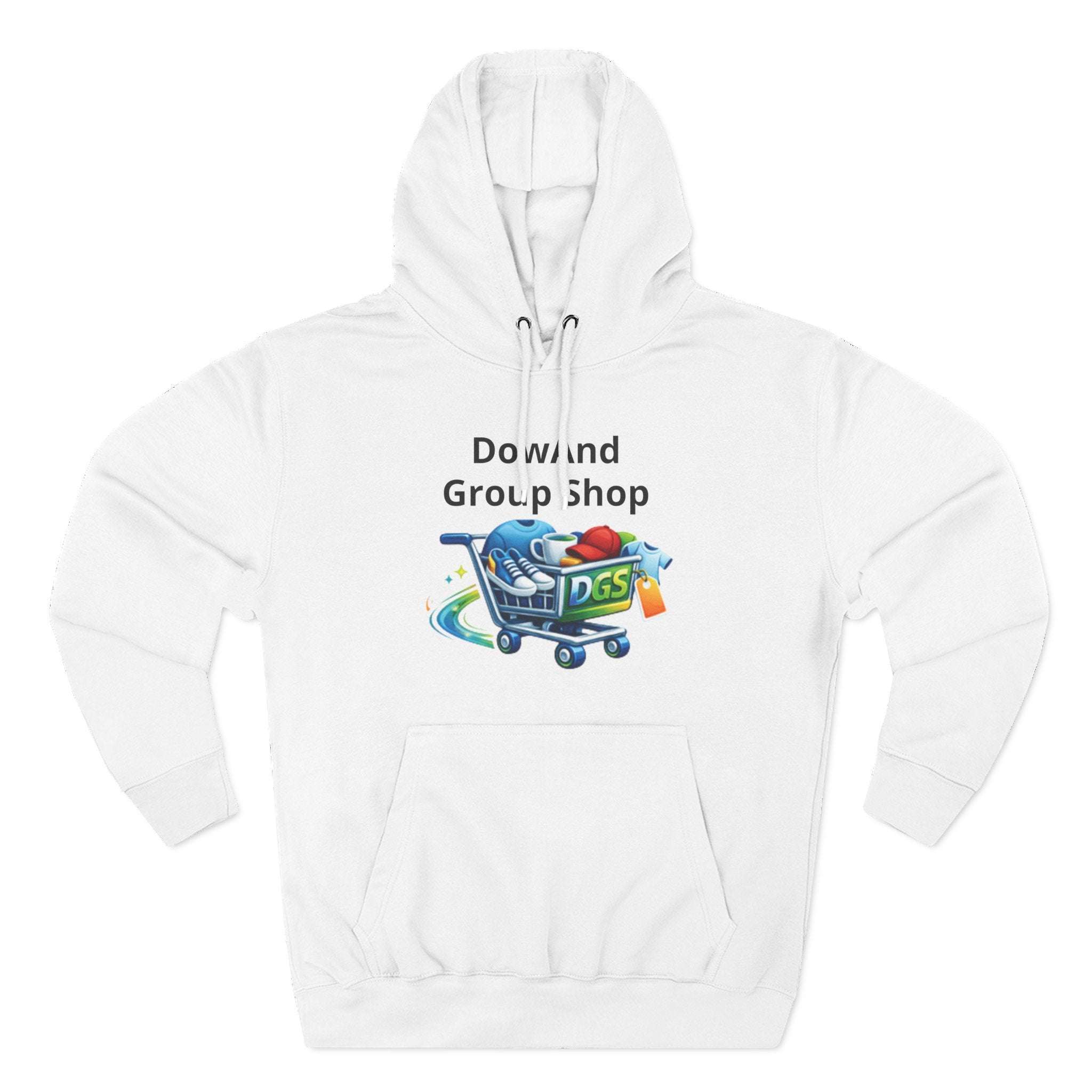 Three-Panel Fleece Hoodie — Custom Unisex Designed Comfort White