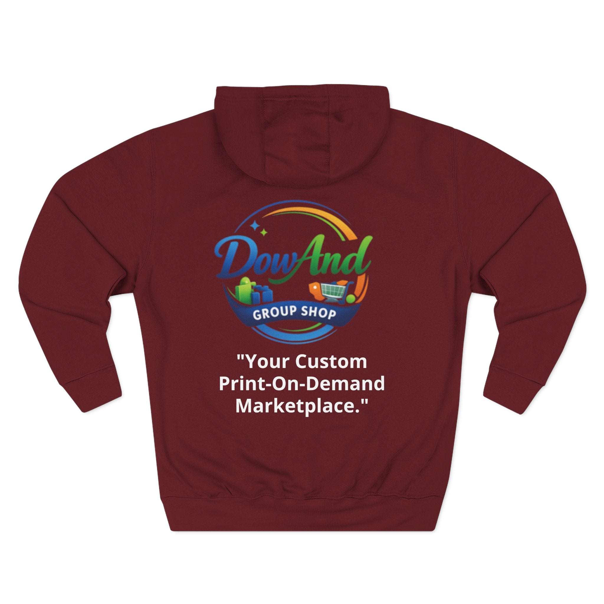 Three-Panel Fleece Hoodie — Custom Unisex Designed Comfort