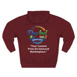 Three-Panel Fleece Hoodie — Custom Unisex Designed Comfort