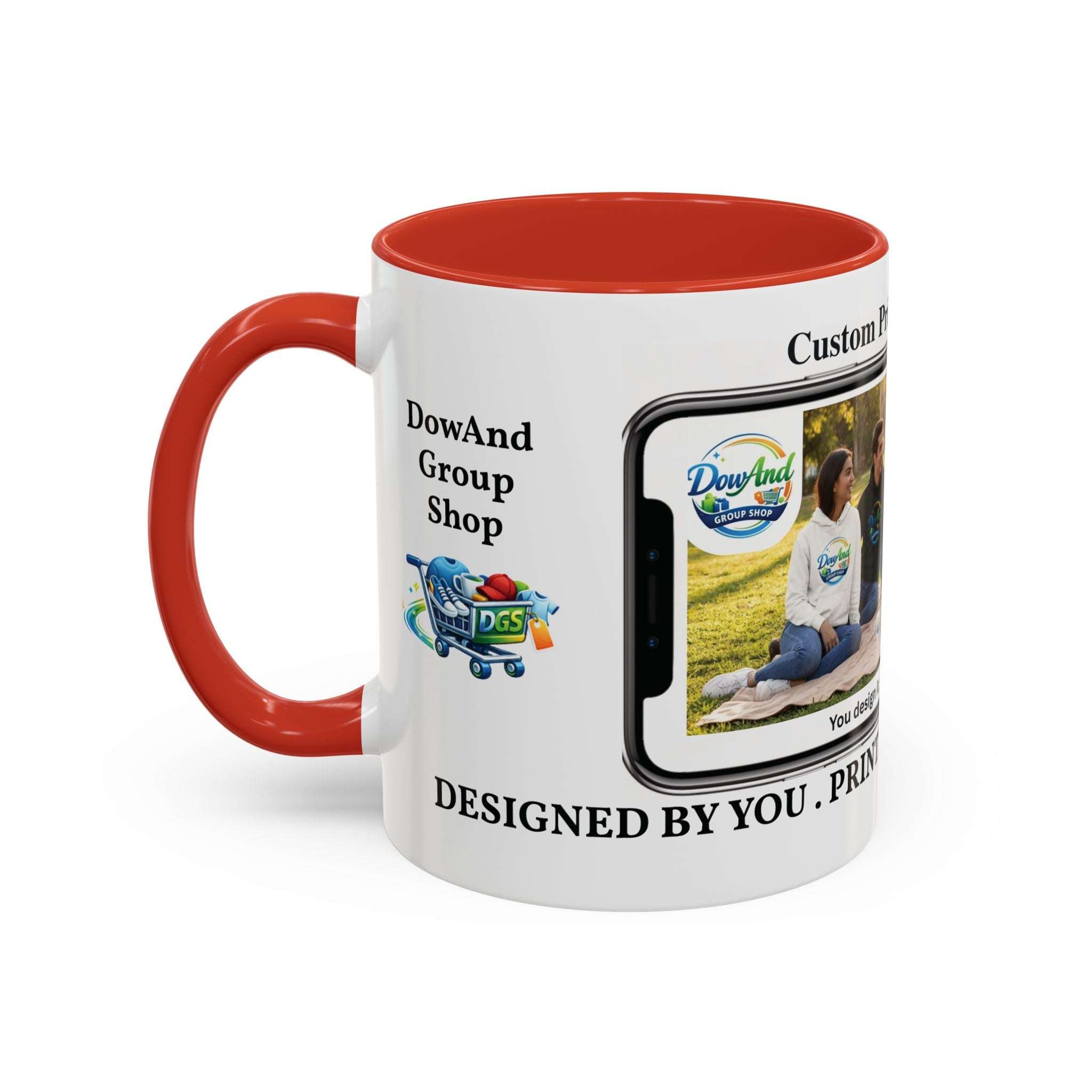 Custom Print-On-Demand Accent Coffee Mug (11/15oz) — Personalized Group Photo Design