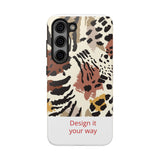 Leopard Print Tough Phone Case – Customizable “Design it Your Way” Protective Cover