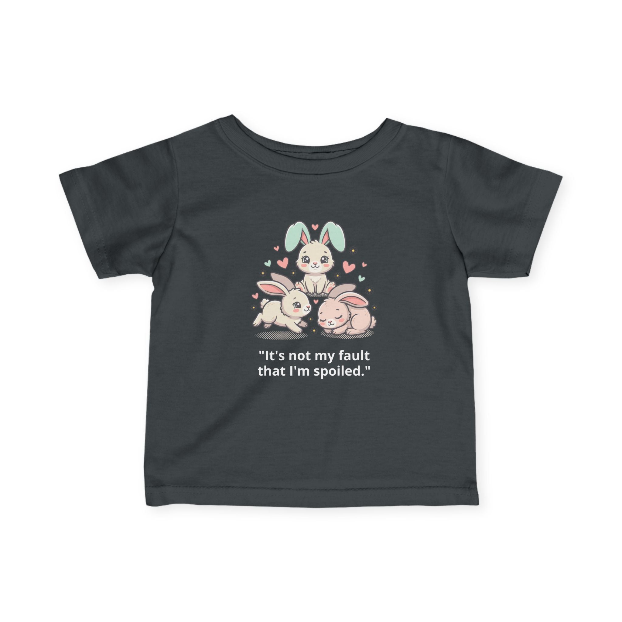 Personalized Infant Tee — Custom Jersey Shirt Charcoal