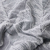 Closeout - 7 Piece Gray Chenille Jacquard Comforter Set