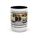 Custom Print-On-Demand Accent Coffee Mug (11/15oz) — Personalized Group Photo Design 15oz Black