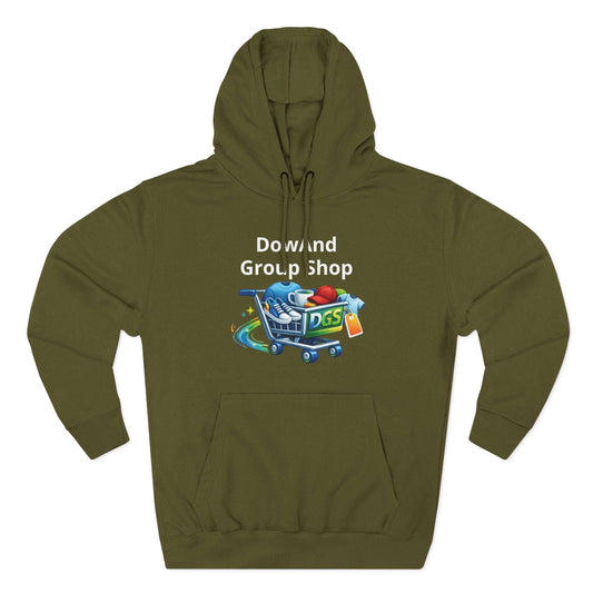 Three-Panel Fleece Hoodie — Custom Unisex Designed Comfort Army Green
