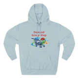 Three-Panel Fleece Hoodie — Custom Unisex Designed Comfort Blue Mist