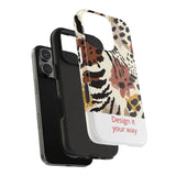 Leopard Print Tough Phone Case – Customizable “Design it Your Way” Protective Cover
