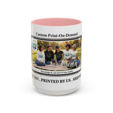 Custom Print-On-Demand Accent Coffee Mug (11/15oz) — Personalized Group Photo Design 15oz Pink