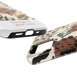 Leopard Print Tough Phone Case – Customizable “Design it Your Way” Protective Cover