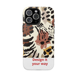 Leopard Print Tough Phone Case – Customizable “Design it Your Way” Protective Cover