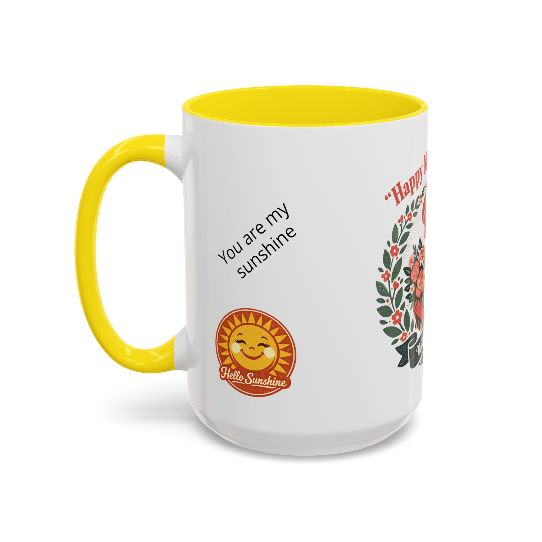 Personalized "Happy Mother's Day" Accent Coffee Mug — 11oz & 15oz