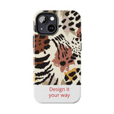 Leopard Print Tough Phone Case – Customizable “Design it Your Way” Protective Cover