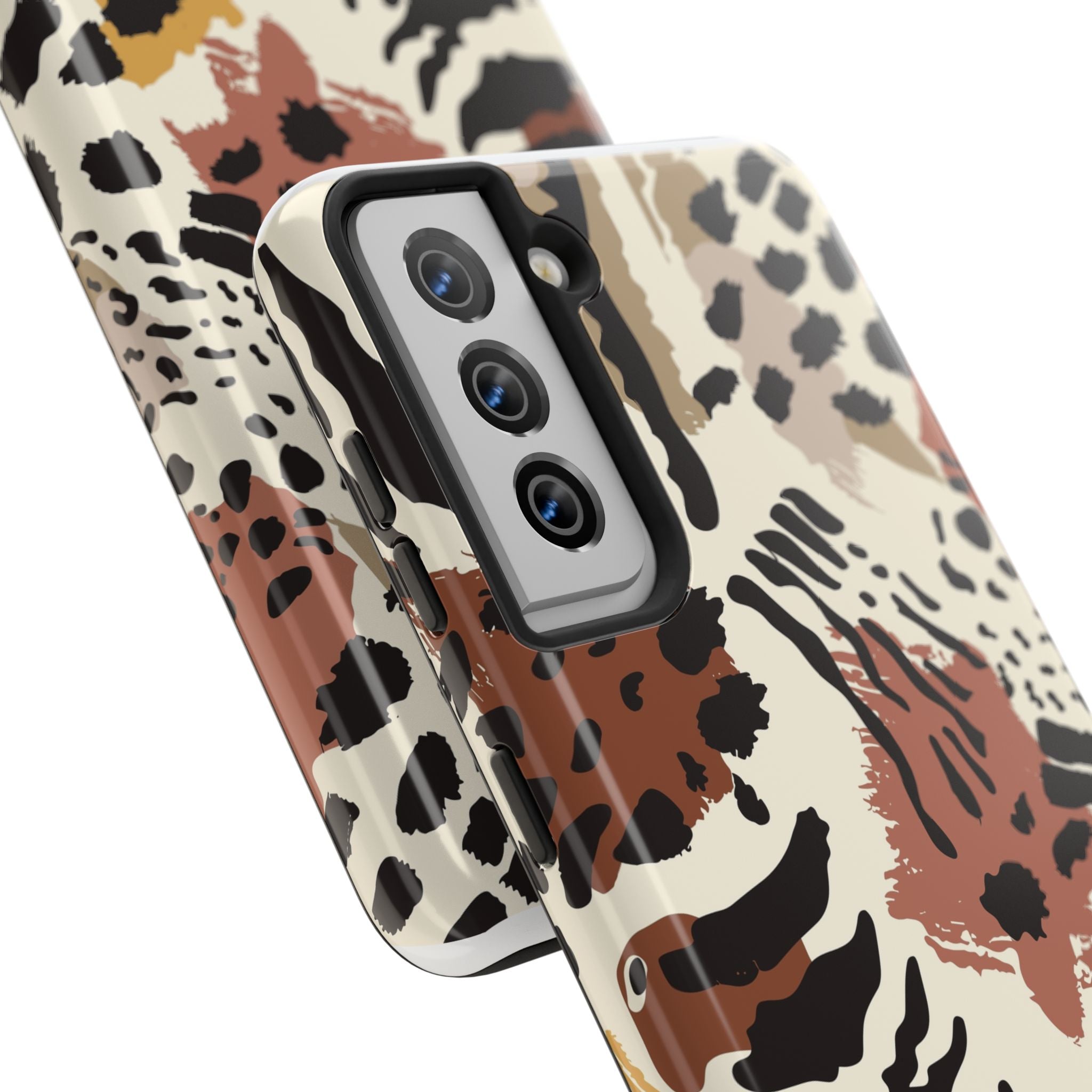 Leopard Print Tough Phone Case – Customizable “Design it Your Way” Protective Cover