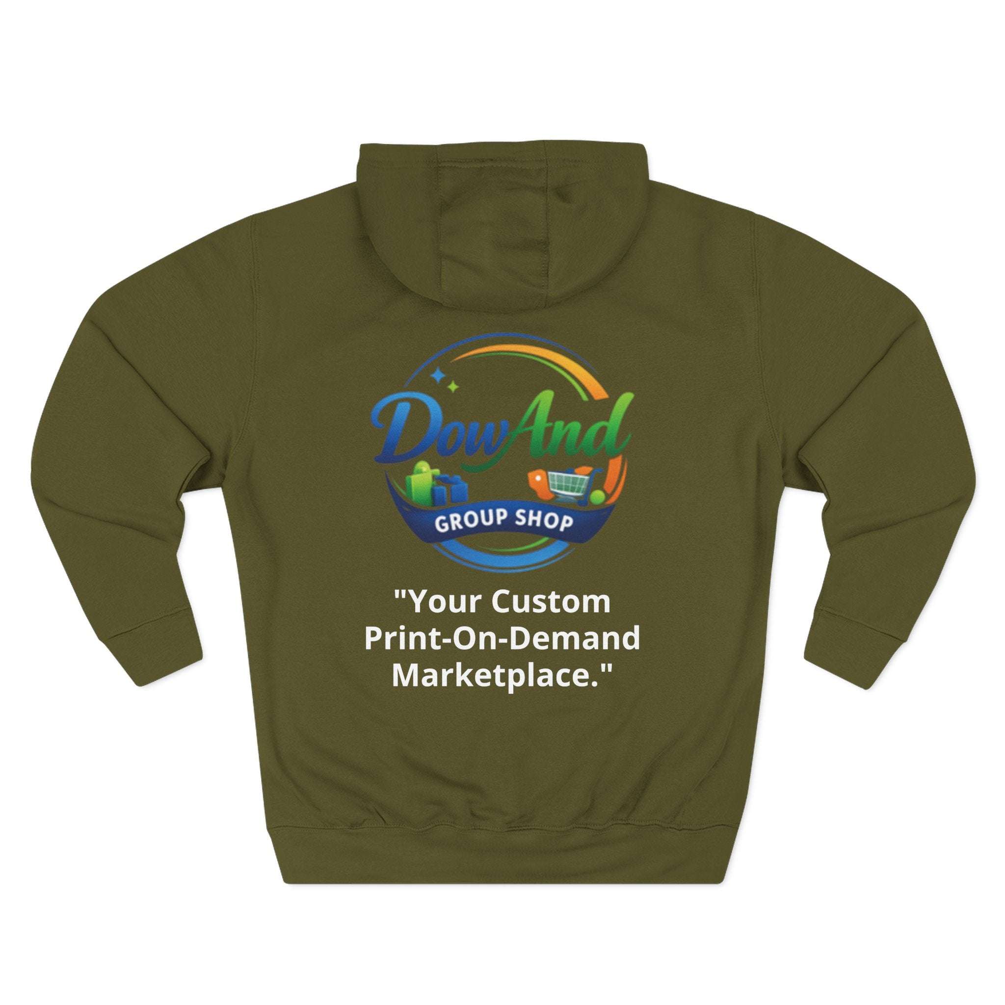 Three-Panel Fleece Hoodie — Custom Unisex Designed Comfort