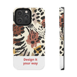 Leopard Print Tough Phone Case – Customizable “Design it Your Way” Protective Cover