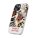 Leopard Print Tough Phone Case – Customizable “Design it Your Way” Protective Cover