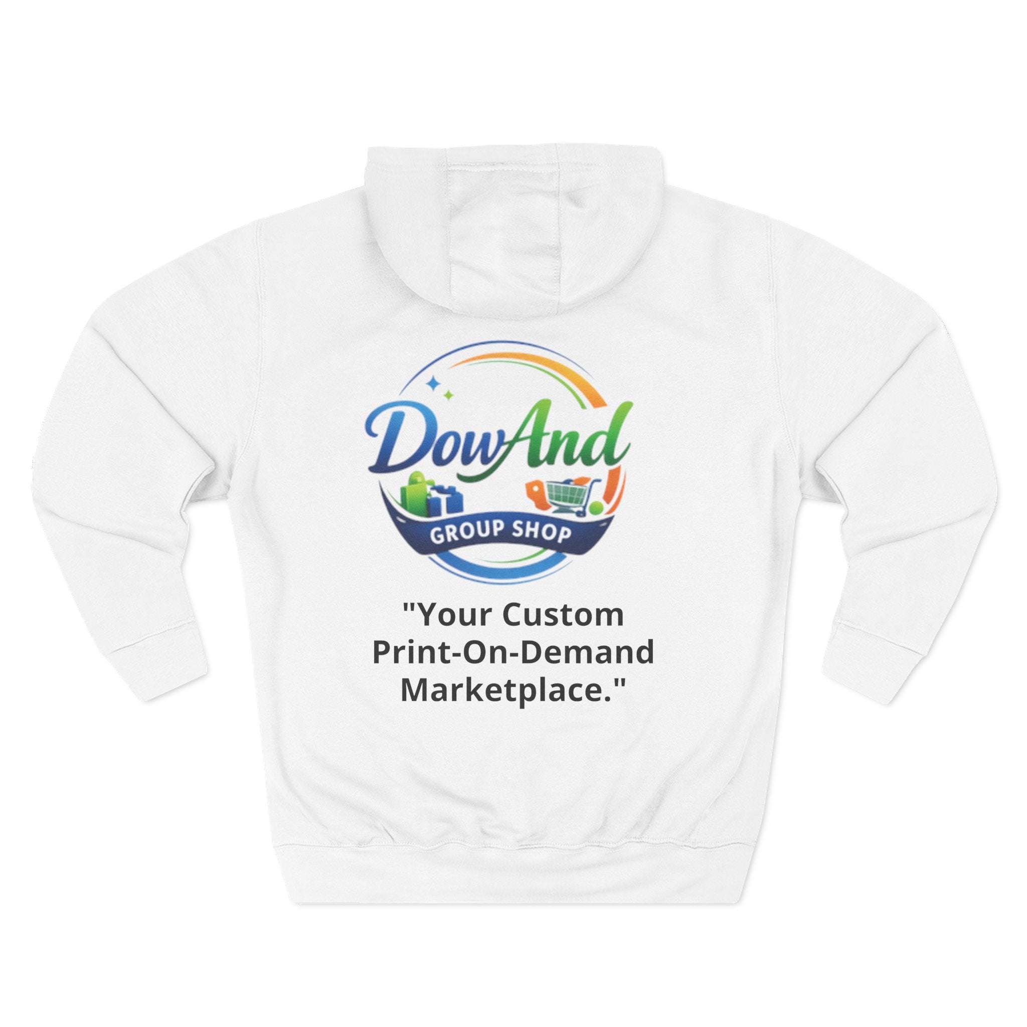 Three-Panel Fleece Hoodie — Custom Unisex Designed Comfort