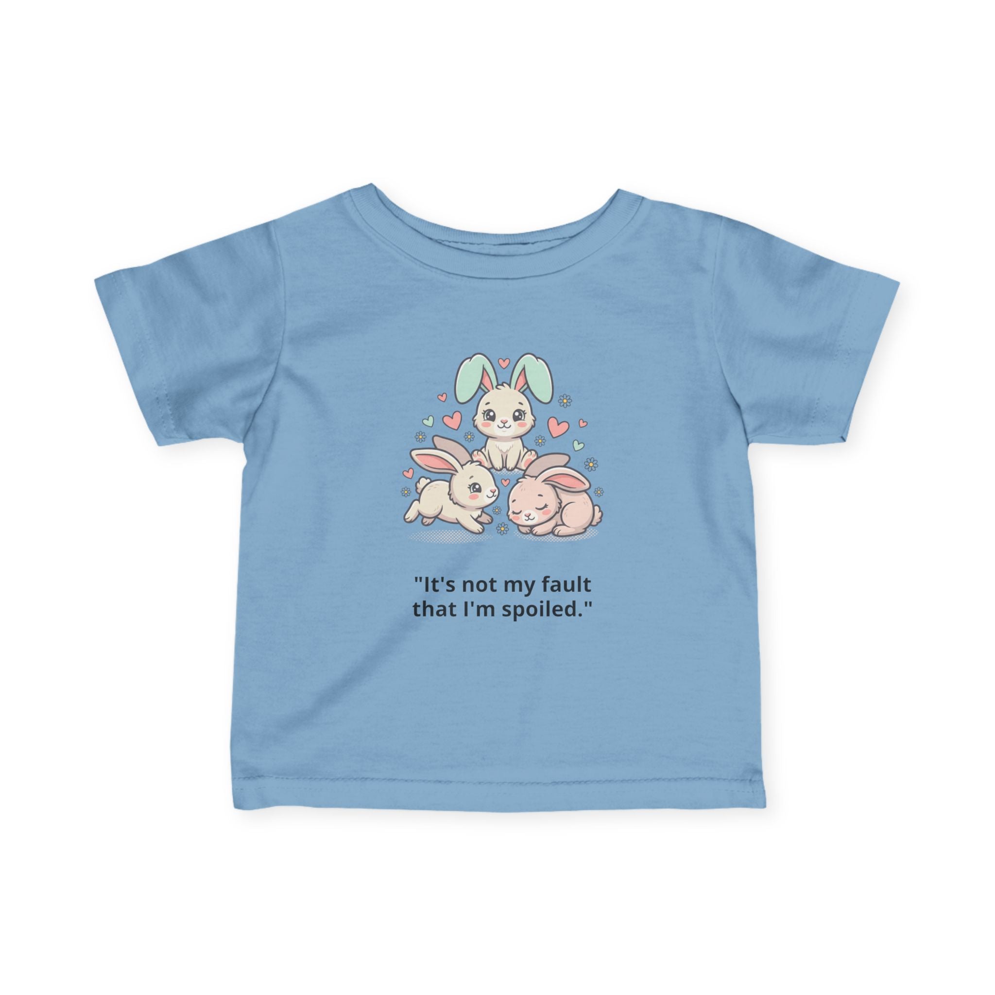 Personalized Infant Tee — Custom Jersey Shirt Light Blue