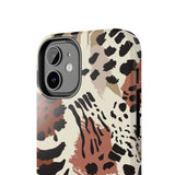 Leopard Print Tough Phone Case – Customizable “Design it Your Way” Protective Cover