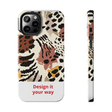 Leopard Print Tough Phone Case – Customizable “Design it Your Way” Protective Cover