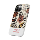 Leopard Print Tough Phone Case – Customizable “Design it Your Way” Protective Cover