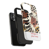 Leopard Print Tough Phone Case – Customizable “Design it Your Way” Protective Cover