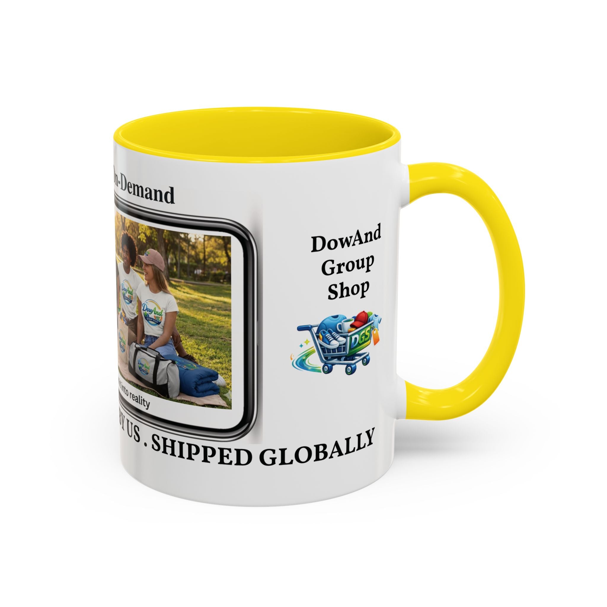 Custom Print-On-Demand Accent Coffee Mug (11/15oz) — Personalized Group Photo Design