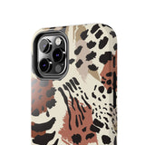 Leopard Print Tough Phone Case – Customizable “Design it Your Way” Protective Cover