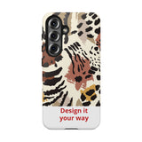 Leopard Print Tough Phone Case – Customizable “Design it Your Way” Protective Cover