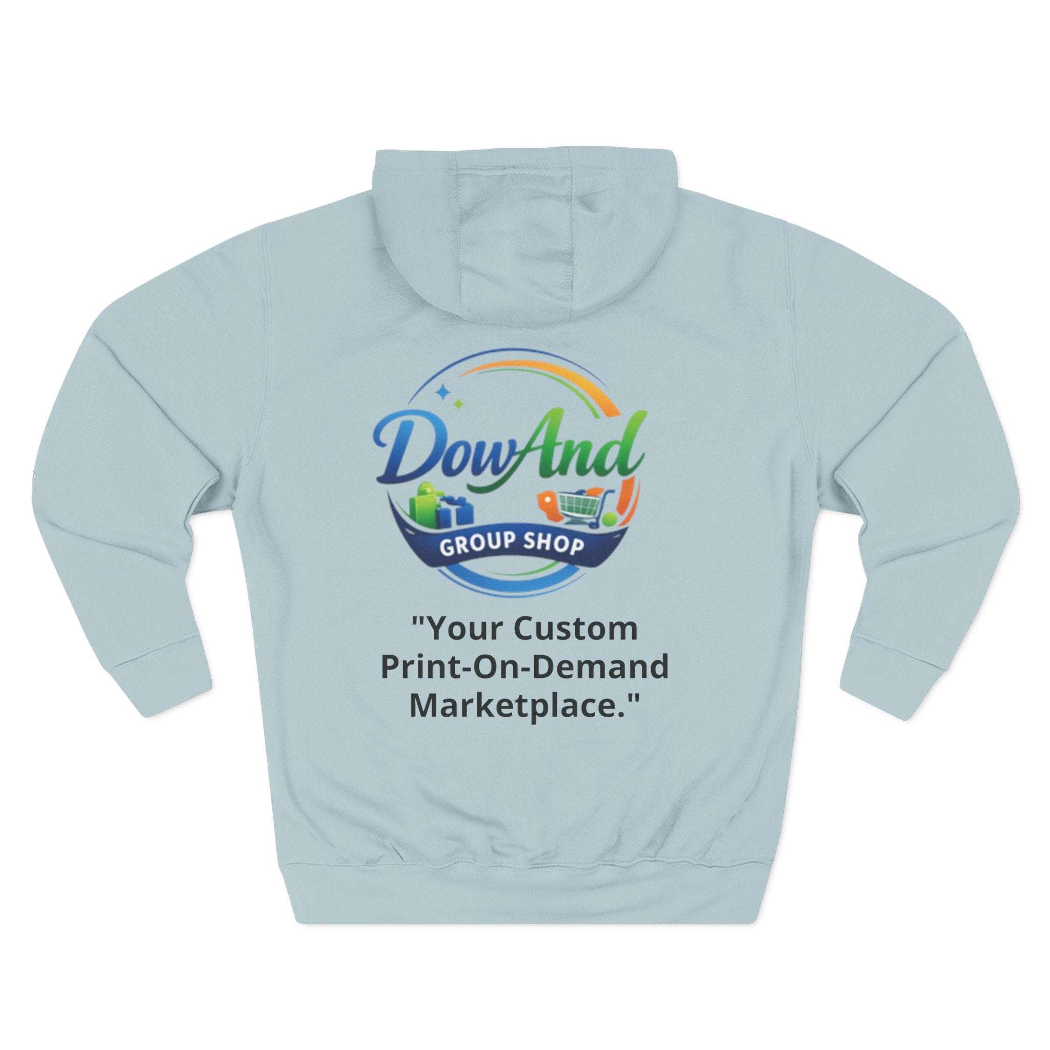 Three-Panel Fleece Hoodie — Custom Unisex Designed Comfort
