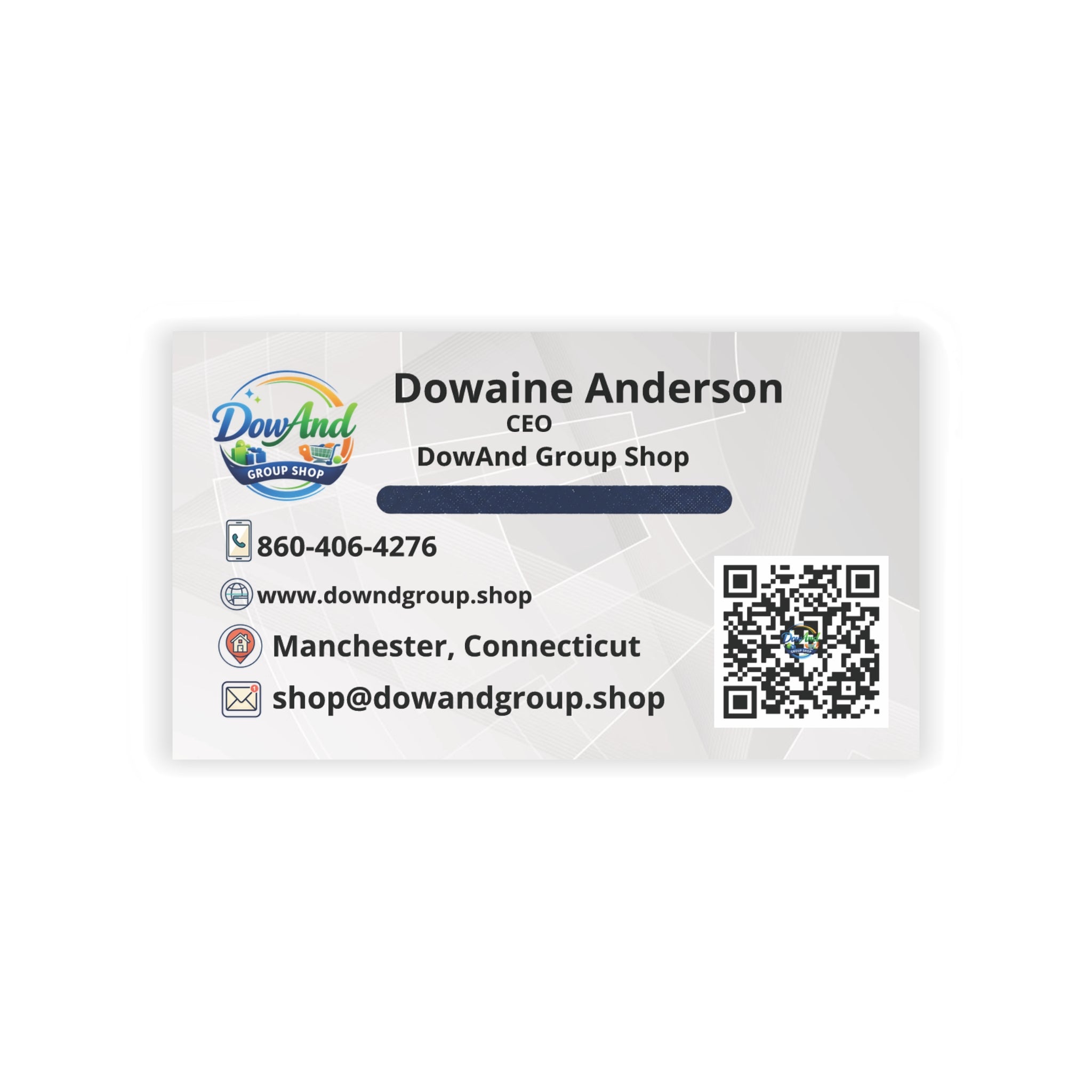 Professional CEO Business Cards — Customizable Contact Card with QR Code