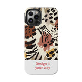 Leopard Print Tough Phone Case – Customizable “Design it Your Way” Protective Cover