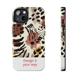 Leopard Print Tough Phone Case – Customizable “Design it Your Way” Protective Cover