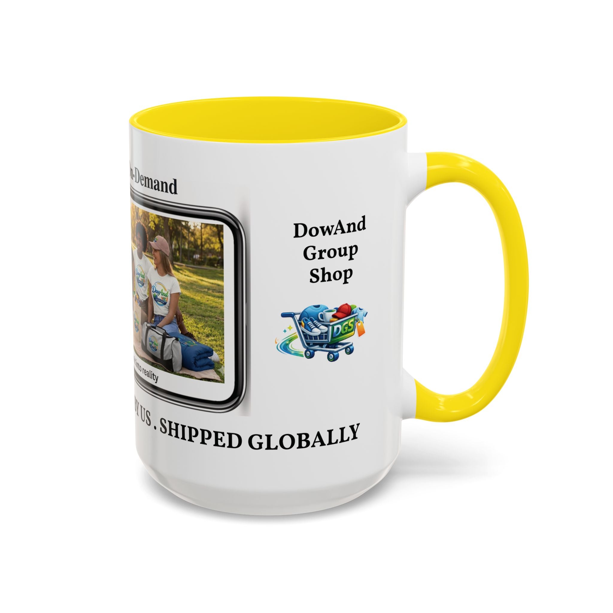 Custom Print-On-Demand Accent Coffee Mug (11/15oz) — Personalized Group Photo Design