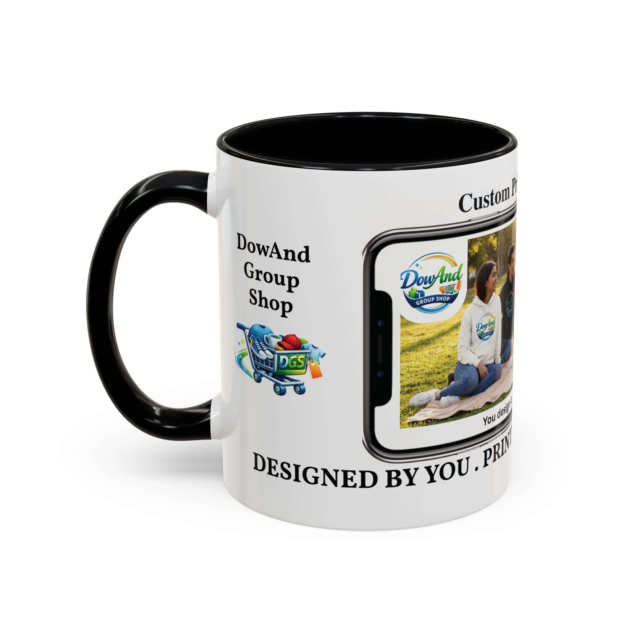 Custom Print-On-Demand Accent Coffee Mug (11/15oz) — Personalized Group Photo Design