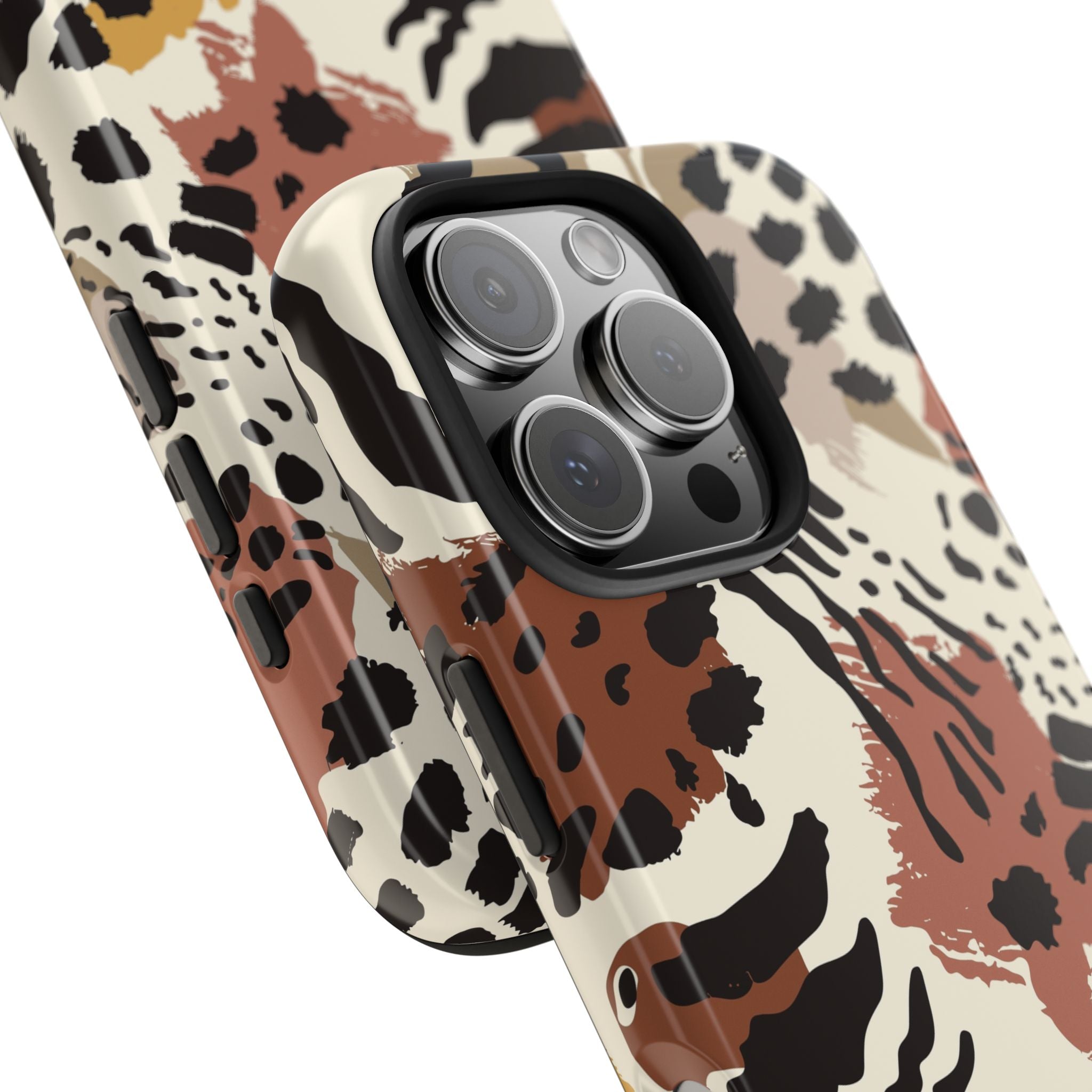 Leopard Print Tough Phone Case – Customizable “Design it Your Way” Protective Cover