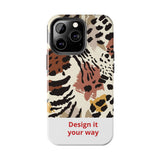 Leopard Print Tough Phone Case – Customizable “Design it Your Way” Protective Cover