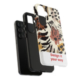 Leopard Print Tough Phone Case – Customizable “Design it Your Way” Protective Cover