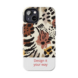 Leopard Print Tough Phone Case – Customizable “Design it Your Way” Protective Cover