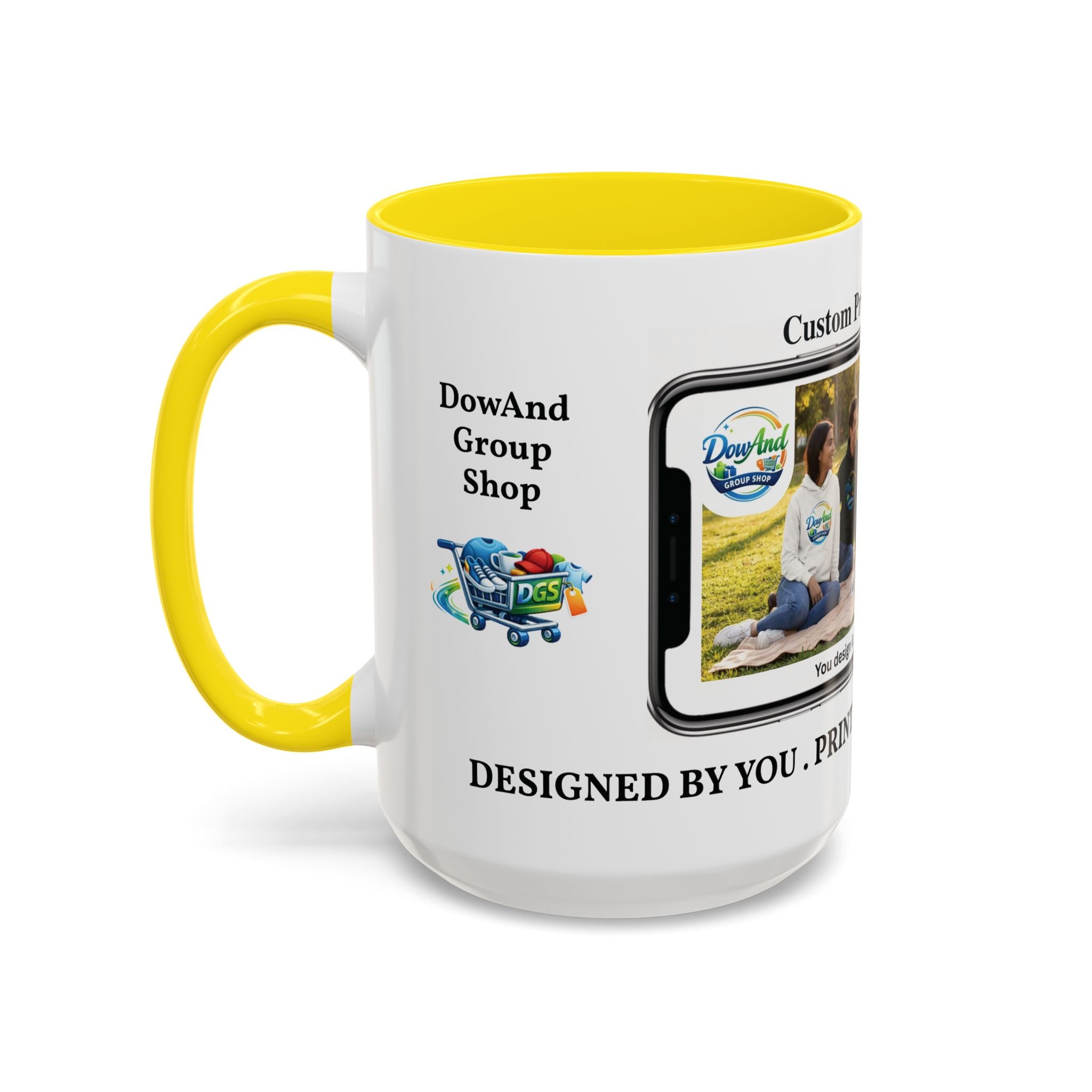Custom Print-On-Demand Accent Coffee Mug (11/15oz) — Personalized Group Photo Design