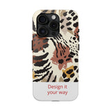 Leopard Print Tough Phone Case – Customizable “Design it Your Way” Protective Cover