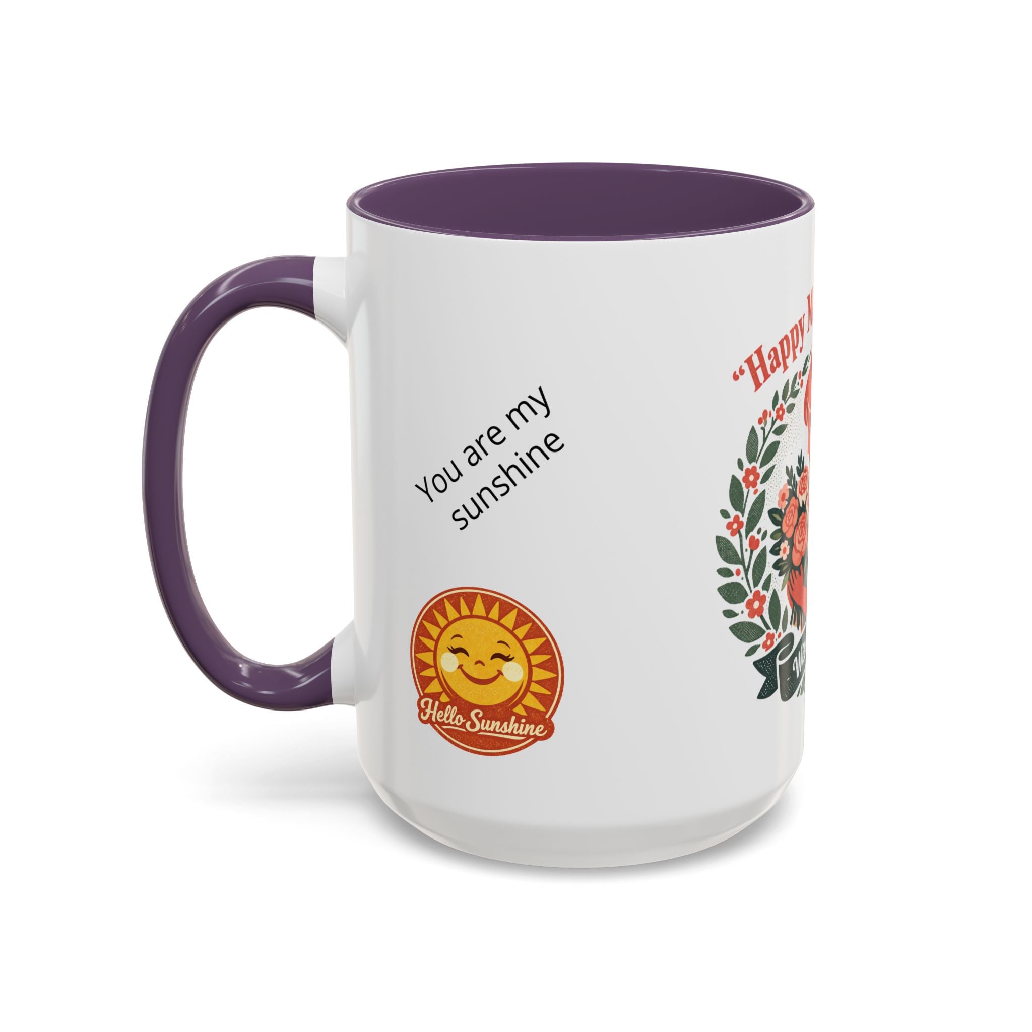Personalized "Happy Mother's Day" Accent Coffee Mug — 11oz & 15oz