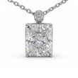 5CT (10mm) Radiant Cut Moissanite Diamond Necklace