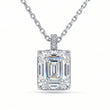 5.5CT (11mm) Emerald Cut Moissanite Diamond Necklace