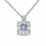 5.9CT (11.3mm) Cushion Cut Moissanite Diamond Necklace